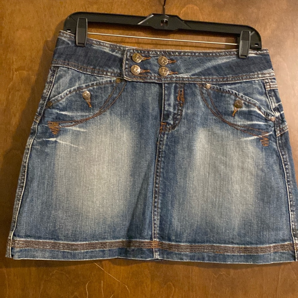 JOUJOU juniors y2k 90s Delias micro mini denim skirt. Size US 9/10. Fits 6/7.